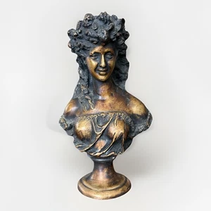 Antique Bronze female bust in the style of Jacques Marin (1877-1950) ART DÉCO - Picture 1 of 5