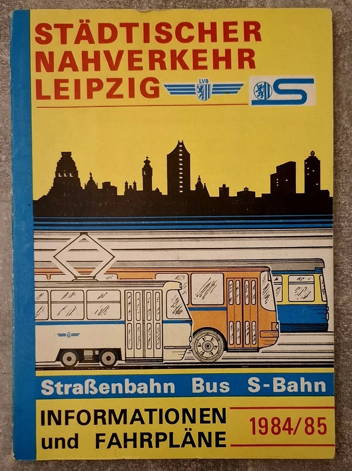 FAHRPLAN  1984/85, Städt. Nahverkehr Leipzig, Straßenbahn, Bus, S-Bahn  - Bild 1 von 4