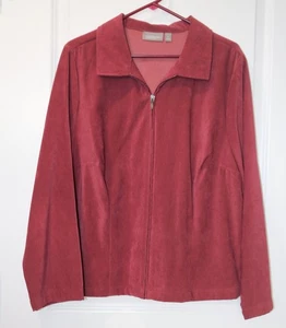 Mantel Jacke Blazer 1X Croft & Barrow Woman Stretch Mauve Rosa Reißverschluss Kragen - Bild 1 von 1