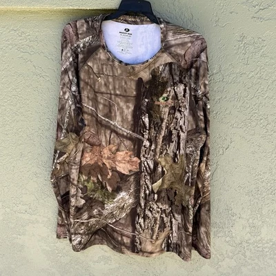 Mossy Oak Mens Long Sleeve Shirt XL XG 46-48 28”L 23”P2P Polyester Spandex - Image 1 of 3