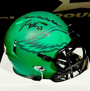 Jason Kelce Signed Rave Mini Helmet “Hungry Dogs Run Faster” Eagles Beckett COA - Picture 1 of 2