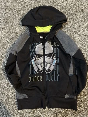 Star Wars Storm Trooper Size 5 Boys Jacket Zip Up Black White And Gray - Image 1 of 4