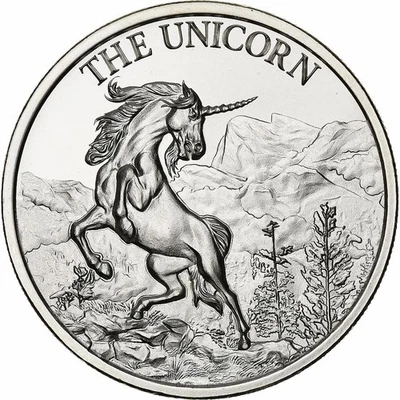 [#1115145] United States, 1 Oz, The Unicorn, 2010, Intaglio Mint, Silver, MS - Image 1 of 2
