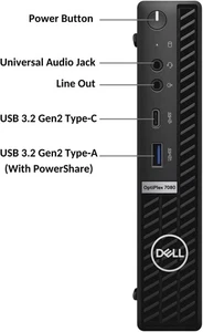 Dell OptiPlex 7080 MFF i5-10500T 2.3GHz 6-Core 16GB RAM 512GB SSD Windows 11 Pro - Picture 1 of 5