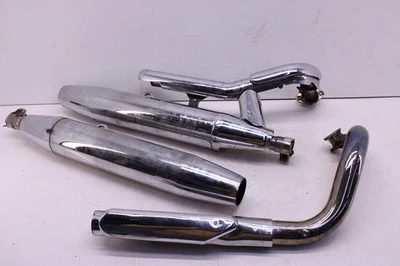 98-05 YAMAHA V STAR 650 XVS650A CLASSIC OEM TUBO DE ESCAPE SILENCIADOR CONJUNTO DE CABEÇALHO  - Imagem 1 de 4