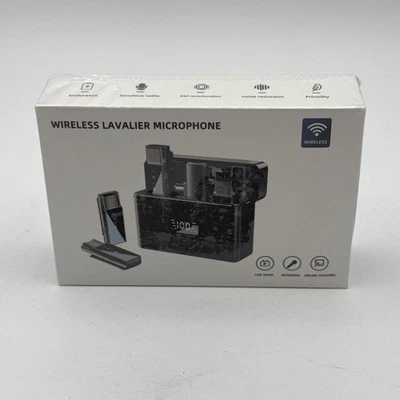 Wireless Lavalier Microphone, 2.4GHz Noise Cancellation, 656ft work for 6 hours - Image 1 of 4