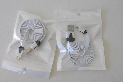 2X 3ft FLAT NOODLE micro usb data charge charger Cable for GALAXY S S3 S4 S6 S7+ - Image 1 of 3