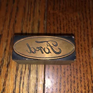 Vintage Ford Script & Philco Metal Ink Stamp Printing Plates Pre Owned - Picture 1 of 5