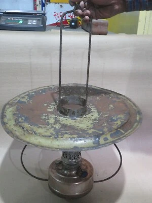 R.DITMAR Viena Hecho en Austria LÁMPARA AUSTRALIANA 20" Lámpara Colgante Tienda Aceite Pantalla de Estaño Foto 1 de 4