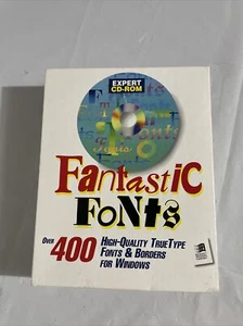 Fantastic Fonts 400+ TrueType & Borders Windows 1993 Expert Cd-rom Software. Box - Picture 1 of 5