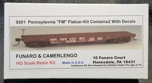 Funaro F&C 6501 PENNSYLVANIA Rr PRR "FM" Flatcar AB Brakes 2 CAR Kit - Picture 1 of 12