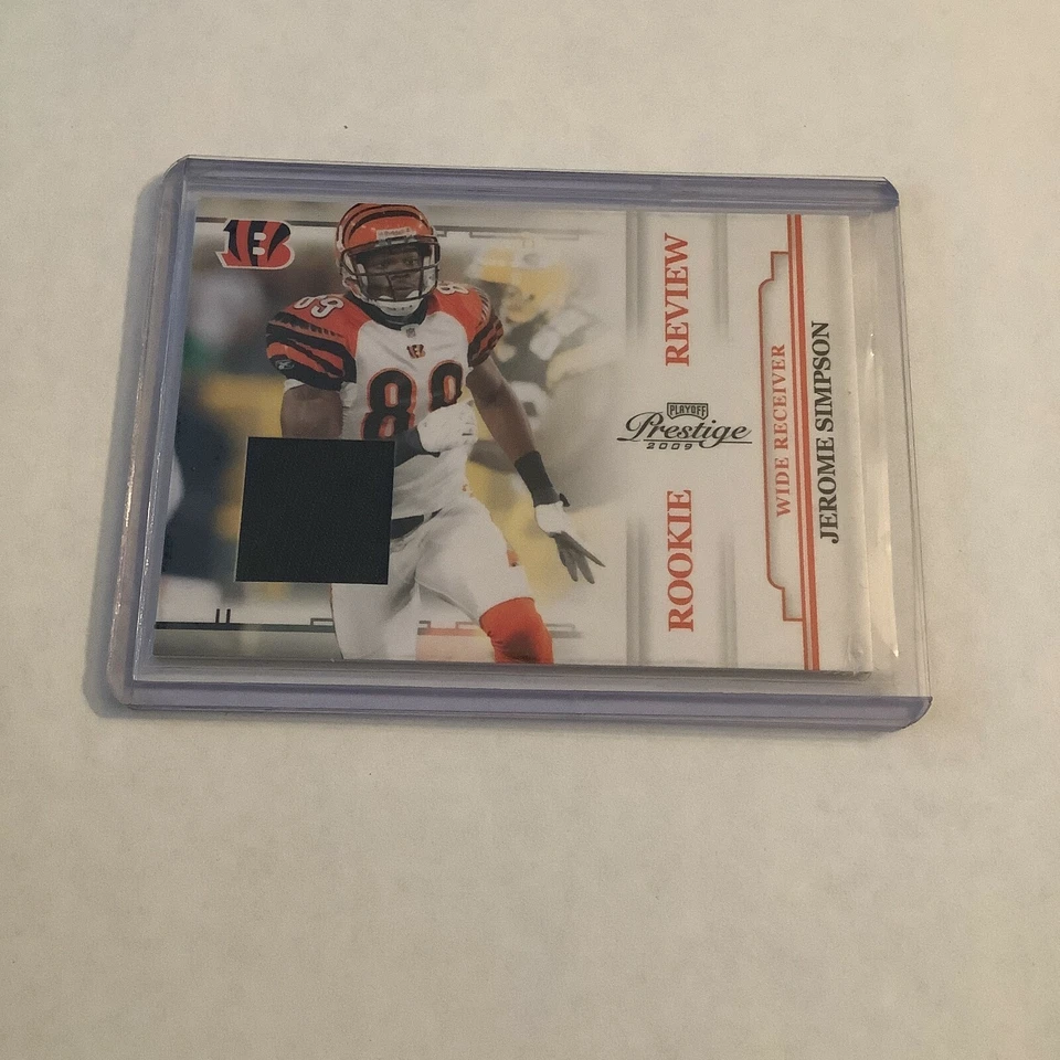 F100888  2009 Playoff Prestige Rookie Review Materials Jerome Simpson bengals - Image 1 of 1