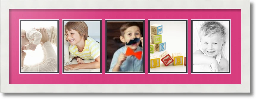 ArtToFrames Collage Mat Marco de Fotos 5x7" Aberturas en Blanco Satinado 152 Foto 1 de 1