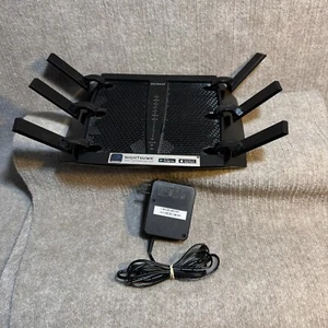 NETGEAR Nighthawk X6 AC3200 Tri-Band Smart WiFi Router (R8000) | Incl OEM Power - Picture 1 of 6