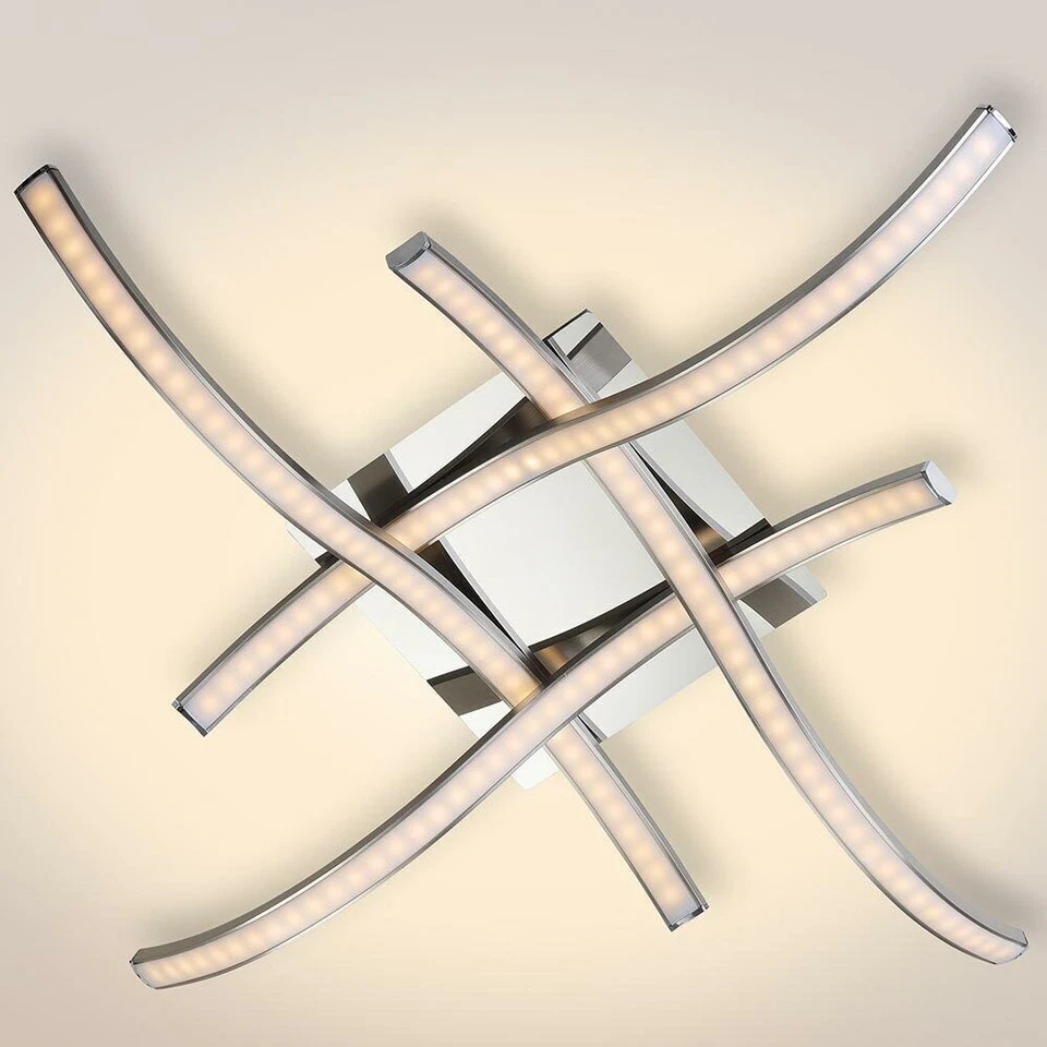 Bakaji 02834684 47cm Plafoniera Design Intreccio - Argento