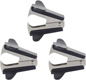 "Bulk Pack of 3 Black Staple Removers - Sharp Teeth, Durable Metal Jaws" - Picture 1 of 4