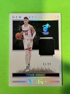 2019-20 Panini Noir New Wave Jerseys /99 Tyler Herro #NW-THR Rookie RC
