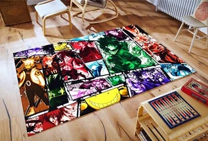 All Anime Characters Area Rug, Anime Lover Room Decor, Anime Carpet Mat - Picture 1 of 5