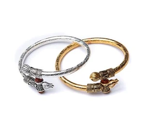 Rudraksha Shiv Om Trishul Damroo Kada Lord Shiva Manschette Armband 2er-Pack - Bild 1 von 4