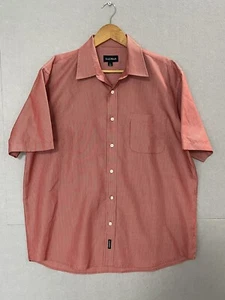 Gazman Mens Button Up Shirt Size L Large Red Short Sleeve Collared - Picture 1 of 8