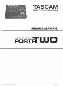 TASCAM MINISTUDIO PORTA TWO - SERVICE MANUAL IN PDF ** DIGITAL DELIVERY ** - Imagen 1 de 1
