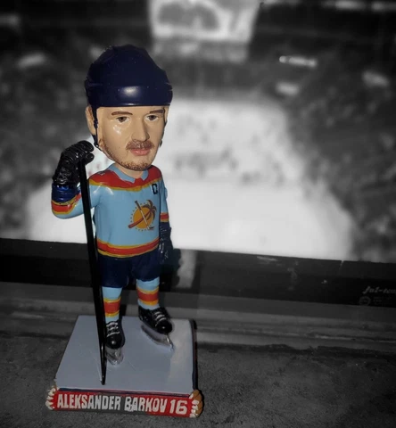 Florida Panthers SGA 2023 Aleksander Barkov Reverse Retro Bobblehead New in box Cover