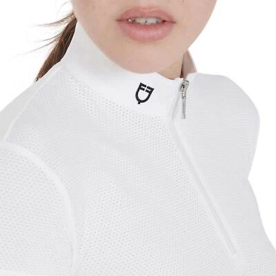 Pôle T-Shirt Équitation Femme EQUESTRO Yeva en Tissu Technique Micro Perforé - Photo 1/4