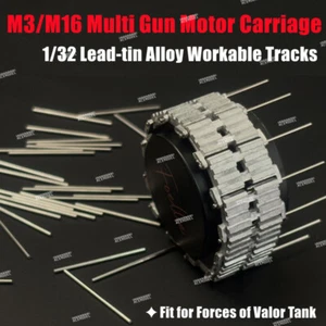 1/32 US M3/M16 Multi Gun Motor Carriage Lead-tin Alloy Tracks Replacement Part - Picture 1 of 8