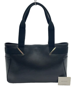 Auth Gucci Leather Black Horizontal 739832684Hand Bag NS041056 - Picture 1 of 18
