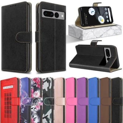 GSM For Google Pixel 8 Pro / 7A / 7 Case, Slim Leather Wallet Flip Stand Phone Cover