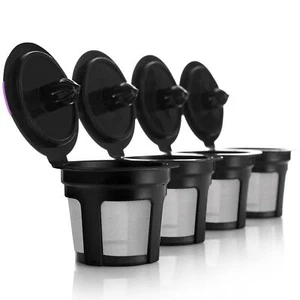 Reusable K Cups 4 Pack Universal Fit Reusable Coffee Filters with Food Grade St - Picture 1 of 7