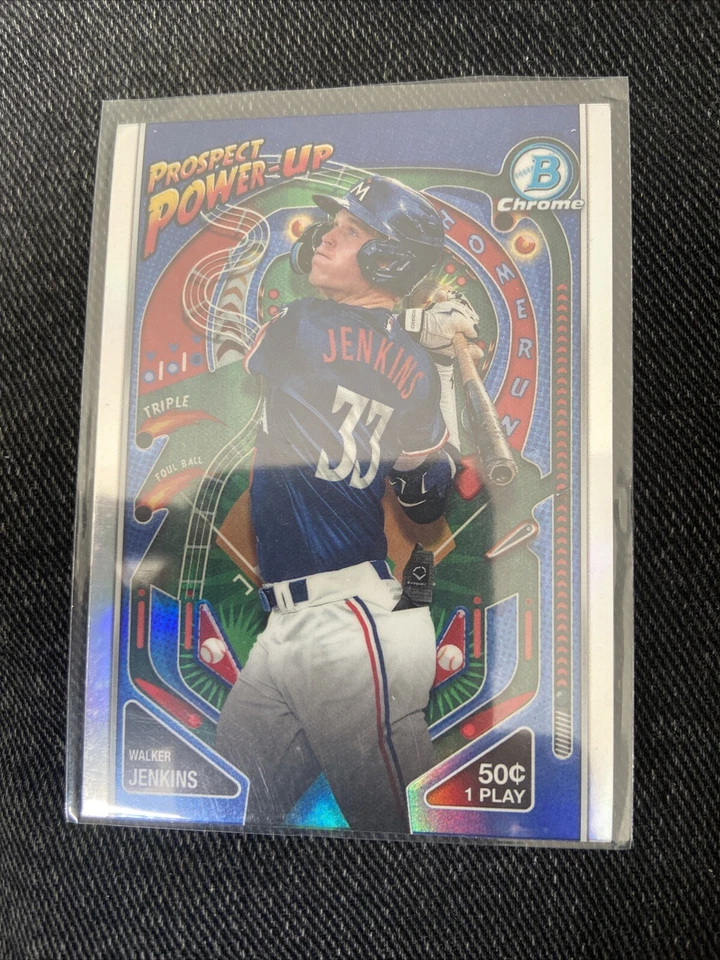 Walker Jenkins 2024 Bowman Chrome Prospect Power-Up Insert #PP-1 Minnesota Twins - Image 1 of 1