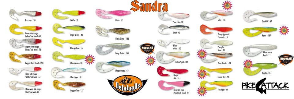 DelalanDe Sandra 12 cm Gummiköder Twisterschwanz 1 Stück lose - Bild 1 von 1