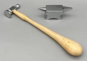 Joyero Metalsmith Persiguiendo Martillo y Cuerno Yunque Juego de 2 Piezas Hecho en Pakistán - Imagen 1 de 9