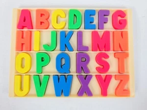 Vassoio lettere alfabeto COMPLETO per scrivania vintage 1972 Fisher Price scuola giorno #176 - Foto 1 di 7