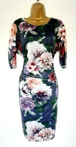 HERMOSO VESTIDO FASE OCHO TALLA 10 EN MUY BUEN ESTADO! FLORAL, ELÁSTICO, BODAS - Imagen 1 de 12