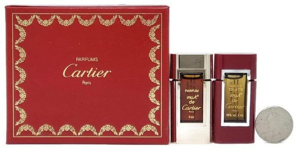 Must de Cartier (Vintage) for Women 2 Pc Set: 4 ml/.13 oz Parfum and EDT Mini - Image 1 of 1