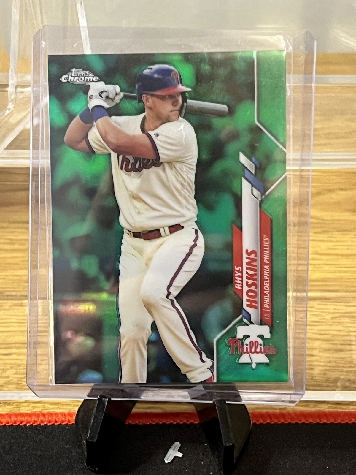 2020 Topps Chrome Ben Baller #184 Rhys Hoskins Green /99 Philadelphia Phillies