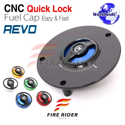 Tampa de combustível tanque de gasolina REVO sem chave bloqueio rápido para Honda CBR900RR CBR600RR CBR1100XX - Imagem 1 de 4