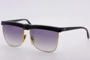 Vintage LAURA BIAGIOTTI P35 Sonnenbrille schwarz/gold ITALIEN 80er Jahre - Bild 1 von 7