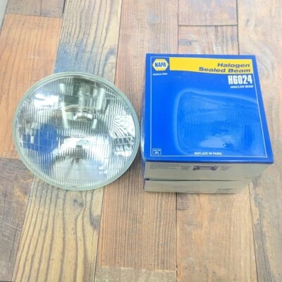 2x Napa H6024 Fits AMC Ford GM Halogen 7in Round High Low Sealed Beam Headlights - Image 1 of 4