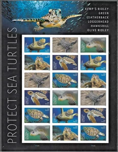 US Stamp 2024 5865-70a Protect Sea Turtles imperf NDC Sheet 18pc MNH - Picture 1 of 1