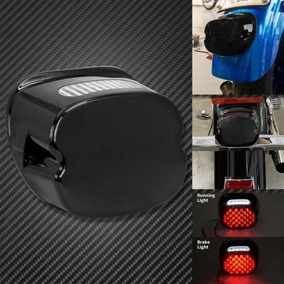Smoke Layback LED Tail Lamp Running Brake License Plate Light Fit For Harley XL - Image 1 of 4