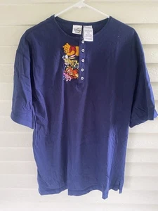 The Disney Store 90's Button Up Winnie The Pooh &Friends Womens Top Sz XL - Picture 1 of 5