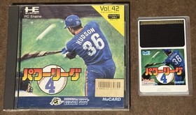 NEC PC Engine Hucard Power League 4 Baseball Japan Import US Seller TESTED