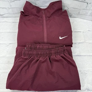 Vintage Nike Tracksuit Mens 3XL Maroon Windbreaker 2 Piece Jacket Pants Gray Tag - Picture 1 of 24