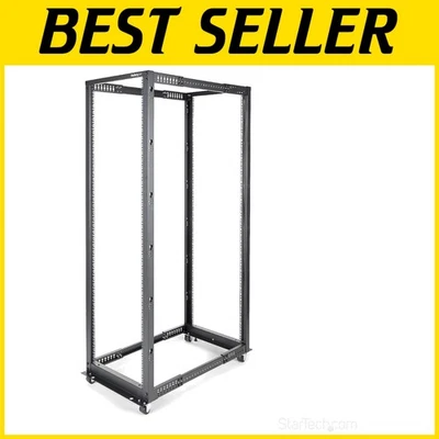 Adjustable Depth 4-Post Network Rack for IT Equipment - Image 1 of 4