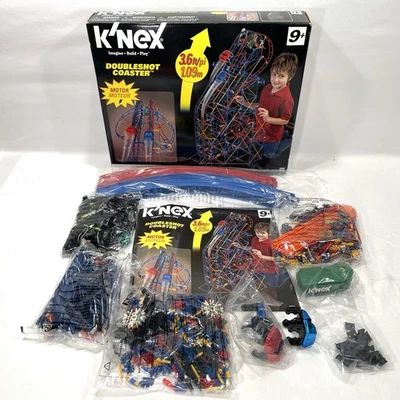 K'Nex Doubleshot Coaster 1113 pc., 3.6’ Tall,  New OPEN BOX - Sealed Bags Vntg - Image 1 of 4