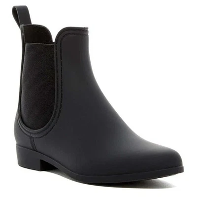 Botas femininas Jeffrey Campbell Hydra impermeável Chelsea Rain Boot tamanho 9 EUA - Imagem 1 de 4