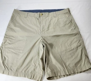 Columbia Shorts Mens 40 Khaki Chino Lightweight Flat Front 10" Inseam Twill - Picture 1 of 8